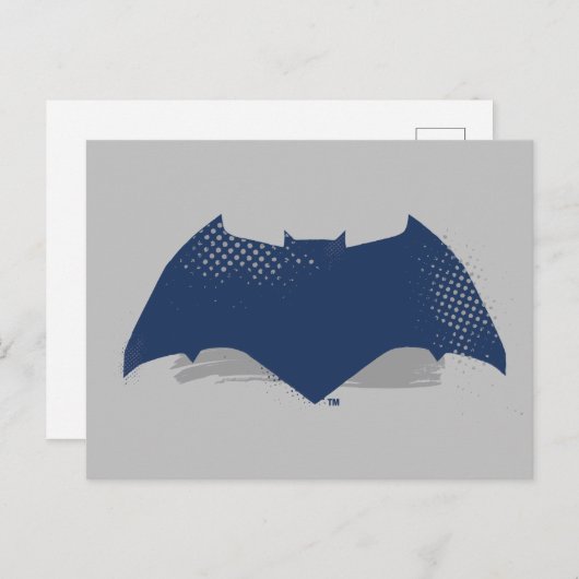 Justice League | Symbool Brussel & Halftone Batman Briefkaart (Voorkant / Achterkant)
