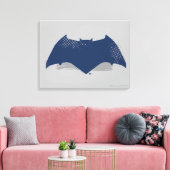 Justice League | Symbool Brussel & Halftone Batman Canvas Afdruk (Insitu (Woonkamer))