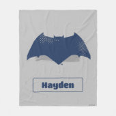 Justice League | Symbool Brussel & Halftone Batman Fleece Deken (Voorkant)