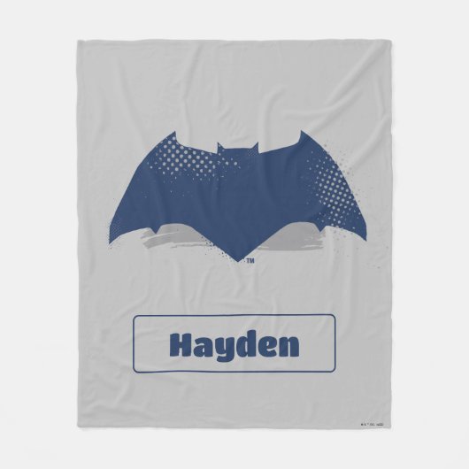 Justice League | Symbool Brussel & Halftone Batman Fleece Deken (Voorkant)