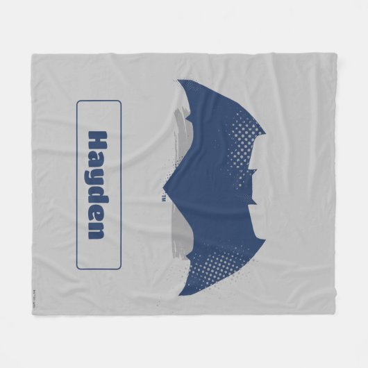 Justice League | Symbool Brussel & Halftone Batman Fleece Deken (Voorkant (Horizontaal))
