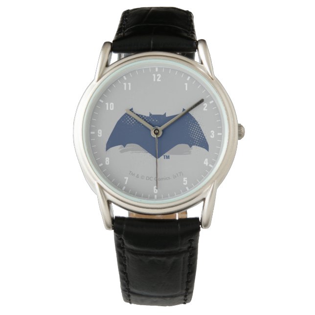 Justice League | Symbool Brussel & Halftone Batman Horloge (Voorkant)