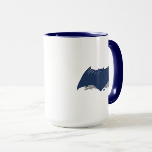 Justice League | Symbool Brussel & Halftone Batman Mok (Voorkant rechts)