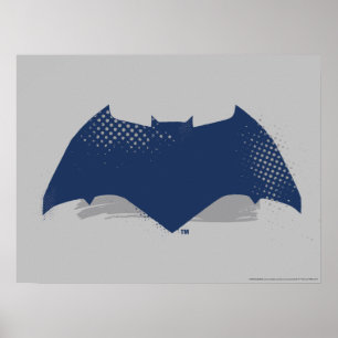 Justice League Symbool Brussel & Halftone Batman Poster
