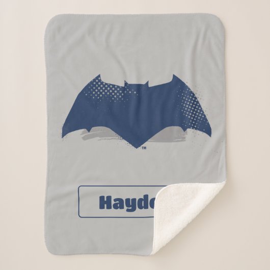 Justice League | Symbool Brussel & Halftone Batman Sherpa Deken (Voorkant)