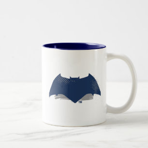 Justice League   Symbool Brussel & Halftone Batman Tweekleurige Koffiemok