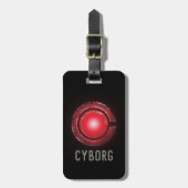 Justice League | Symbool Ggloed Cyborg Bagagelabel (Voorkant verticaal)