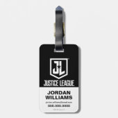Justice League | Symbool Ggloed Cyborg Bagagelabel (Achterkant verticaal)