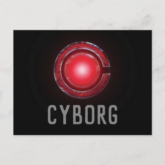 Justice League | Symbool Ggloed Cyborg Briefkaart (Voorkant)