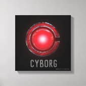Justice League | Symbool Ggloed Cyborg Canvas Afdruk (Voorkant)