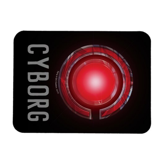 Justice League | Symbool Ggloed Cyborg Magneet (Horizontaal)