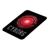 Justice League | Symbool Ggloed Cyborg Magneet (Linkerzijde)