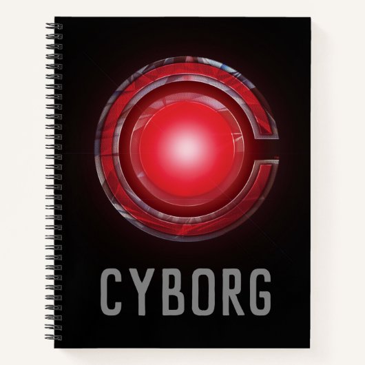 Justice League | Symbool Ggloed Cyborg Notitieboek (Voorkant)