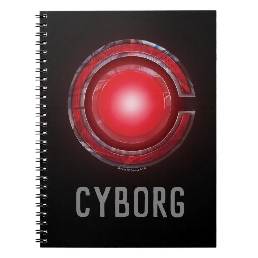 Justice League | Symbool Ggloed Cyborg Notitieboek (Voorkant)