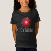 Justice League | Symbool Ggloed Cyborg T-shirt (Voorkant)