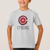 Justice League | Symbool Ggloed Cyborg T-shirt (Voorkant)