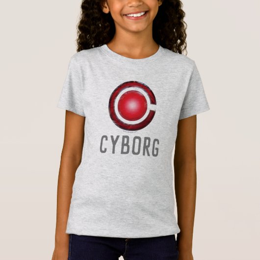 Justice League | Symbool Ggloed Cyborg T-shirt (Voorkant)