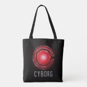 Justice League | Symbool Ggloed Cyborg Tote Bag (Achterkant)