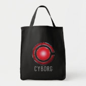 Justice League | Symbool Ggloed Cyborg Tote Bag (Voorkant)