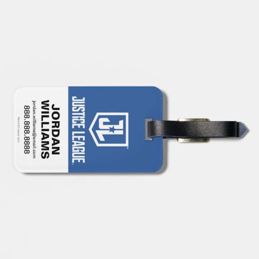 Justice League | Symbool penseel en halftoon Bagagelabel (Achterkant horizontaal)