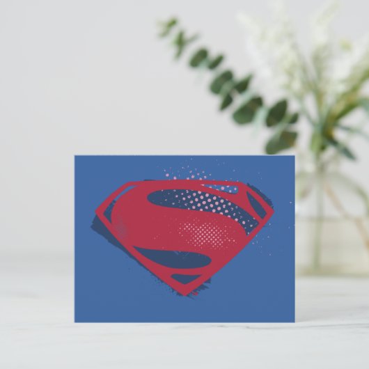 Justice League | Symbool penseel en halftoon Briefkaart (Staand voorkant)