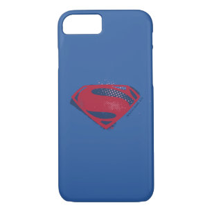 Justice League   Symbool penseel en halftoon iPhone 8/7 Hoesje