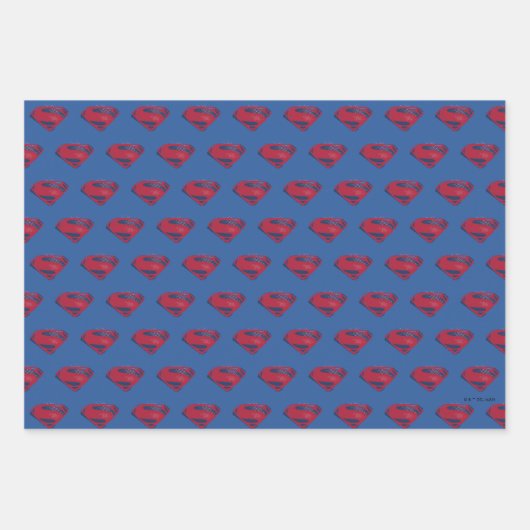 Justice League | Symbool penseel en halftoon Inpakpapier Vel (Voorkant 3)