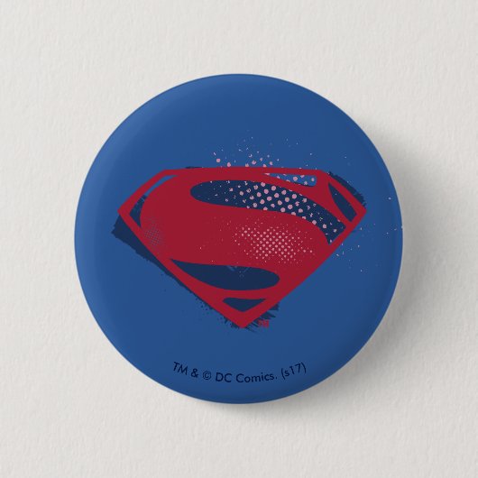 Justice League | Symbool penseel en halftoon Ronde Button 5,7 Cm (Voorkant)