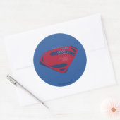 Justice League | Symbool penseel en halftoon Ronde Sticker (Envelop)