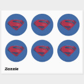 Justice League | Symbool penseel en halftoon Ronde Sticker (Vel)