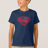 Justice League | Symbool penseel en halftoon T-shirt (Voorkant)