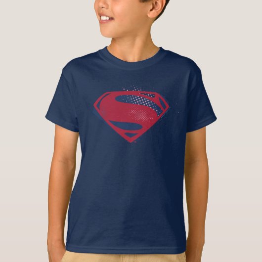 Justice League | Symbool penseel en halftoon T-shirt (Voorkant)
