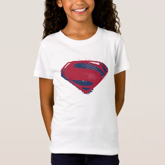 Justice League | Symbool penseel en halftoon T-shirt (Voorkant)