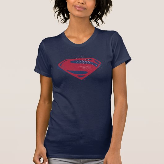 Justice League | Symbool penseel en halftoon T-shirt (Voorkant)