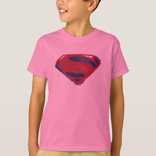 Justice League | Symbool penseel en halftoon T-shirt (Voorkant)