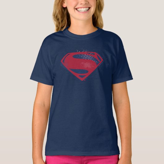 Justice League | Symbool penseel en halftoon T-shirt (Voorkant)
