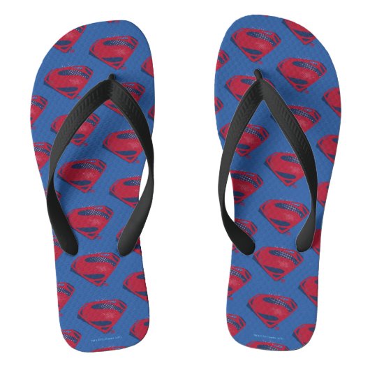 Justice League | Symbool penseel en halftoon Teenslippers (Voetbed)
