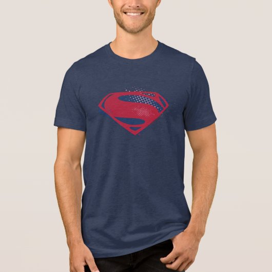 Justice League | Symbool penseel en halftoon Tri-Blend Shirt (Voorkant)