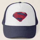 Justice League | Symbool penseel en halftoon Trucker Pet (Voorkant)