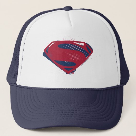 Justice League | Symbool penseel en halftoon Trucker Pet (Voorkant)