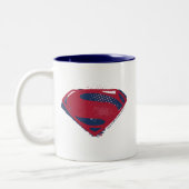 Justice League | Symbool penseel en halftoon Tweekleurige Koffiemok (Links)