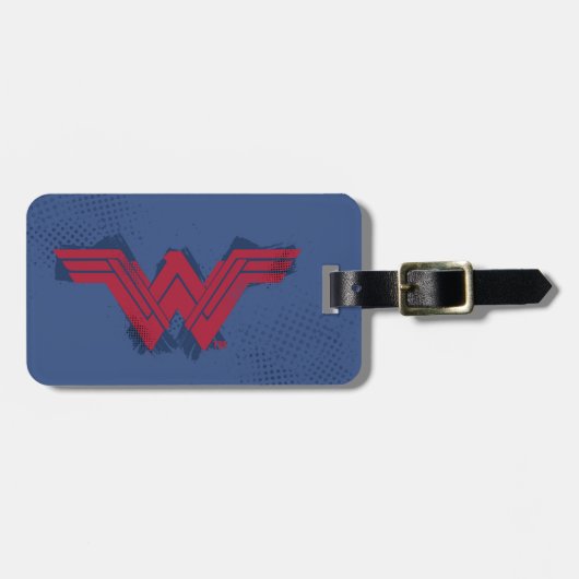 Justice League | Symbool penseelwonder Bagagelabel (Voorkant horizontaal)