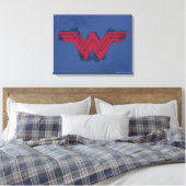Justice League | Symbool penseelwonder Canvas Afdruk (Insitu (Slaapkamer))