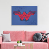 Justice League | Symbool penseelwonder Canvas Afdruk (Insitu (Woonkamer))