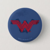 Justice League | Symbool penseelwonder Ronde Button 5,7 Cm (Voorkant)