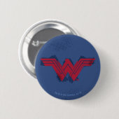 Justice League | Symbool penseelwonder Ronde Button 5,7 Cm (Voorkant /achterkant)