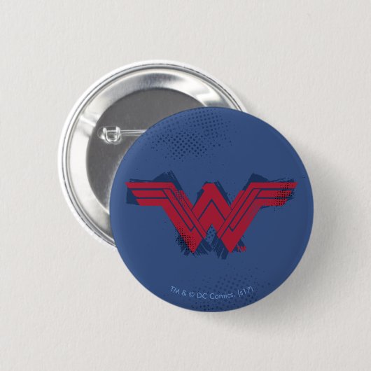 Justice League | Symbool penseelwonder Ronde Button 5,7 Cm (Voorkant /achterkant)