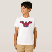 Justice League | Symbool penseelwonder T-shirt (Voorkant volledig)