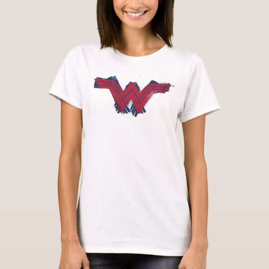 Justice League | Symbool penseelwonder T-shirt (Voorkant)