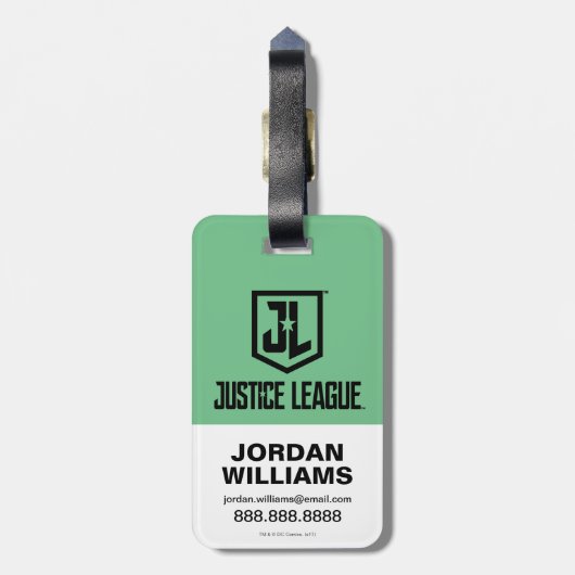 Justice League | Symbool voor penseel en halftoon Bagagelabel (Achterkant verticaal)